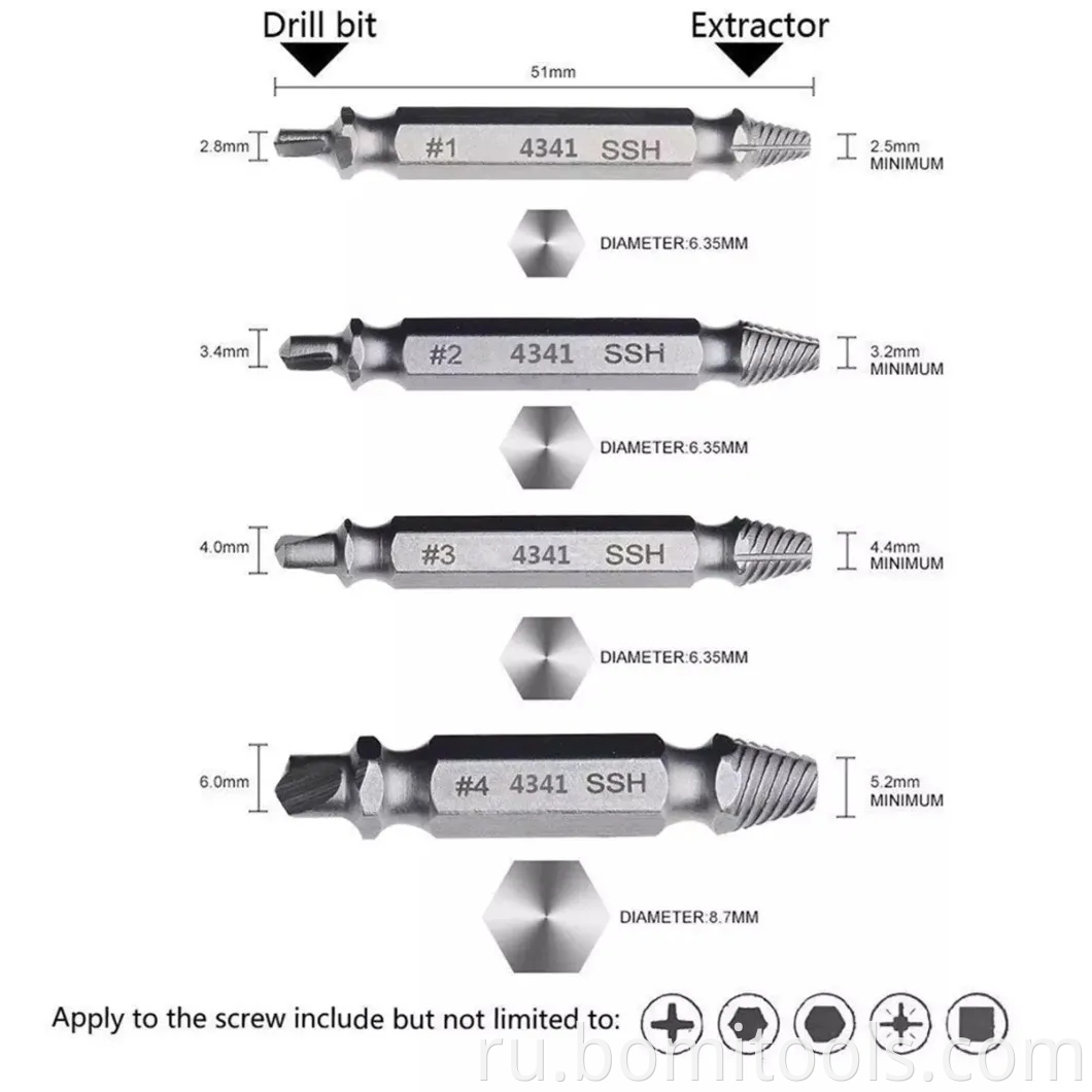 screw extractor Drill Bits set